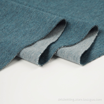 Melange Polyester bomullstyg dubbelstickad
